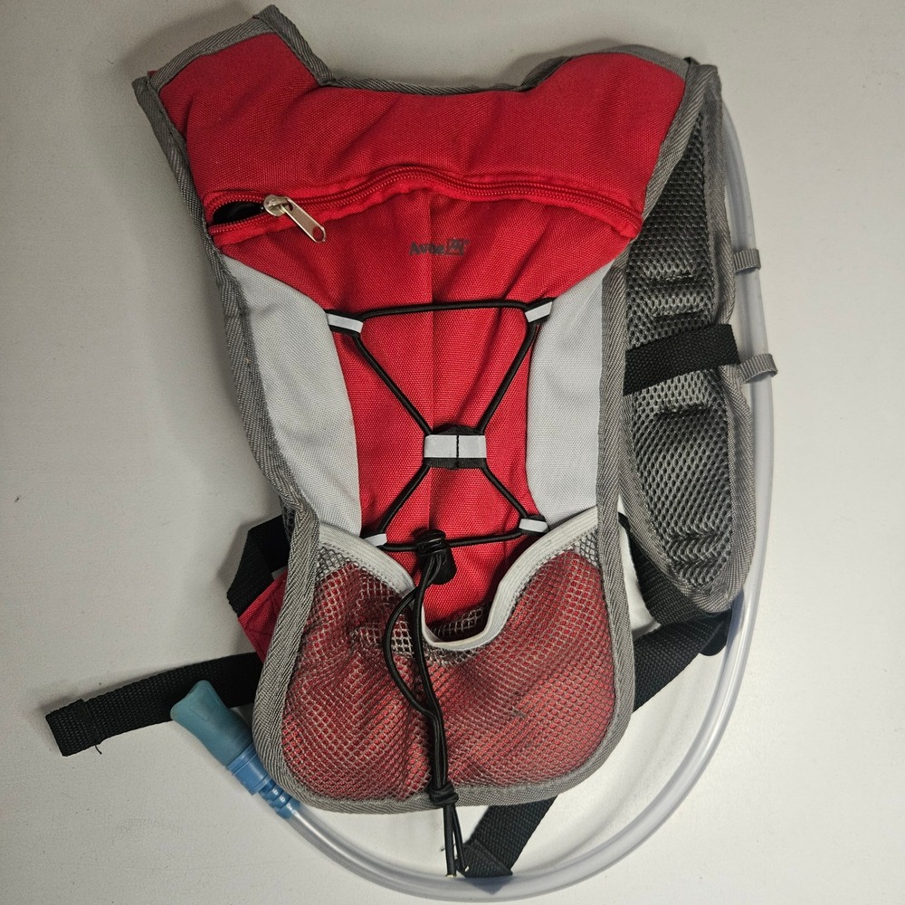 Avalanche Hydration Pack Backpack Red Grey‎ Hiking Running 1.0L 32oz Reservoir